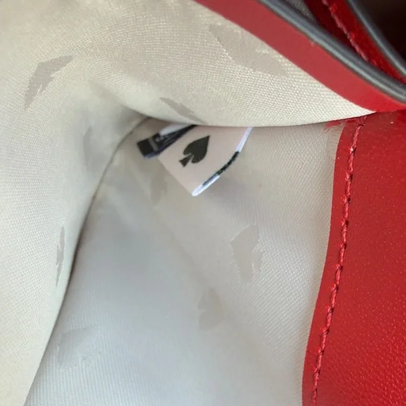 Kate Spade Harlow Wallet On A String Red Pebbled Leather Crossbody NWOT - Picture 8 of 9